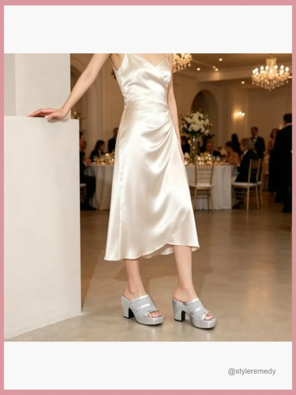 Platform Wedge Sandals Open Toe Mesh Knit Slip On Chunky High Heel Dressy
